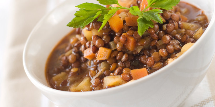 Lentil and chia seed stew