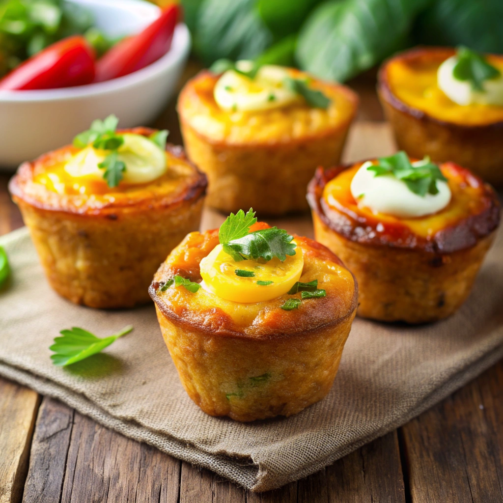 Jamaican finger foods Plantain and Egg Cups