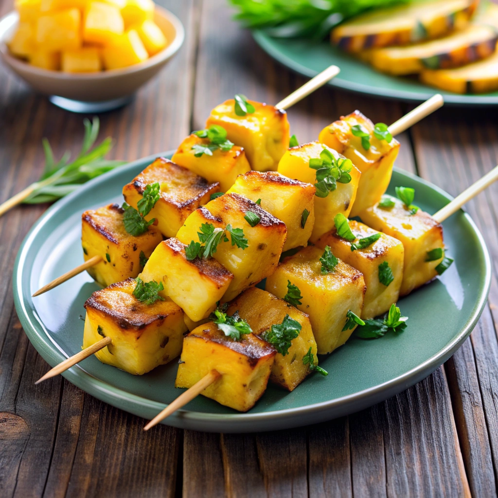 Jamaican Grilled Pineapple Skewers