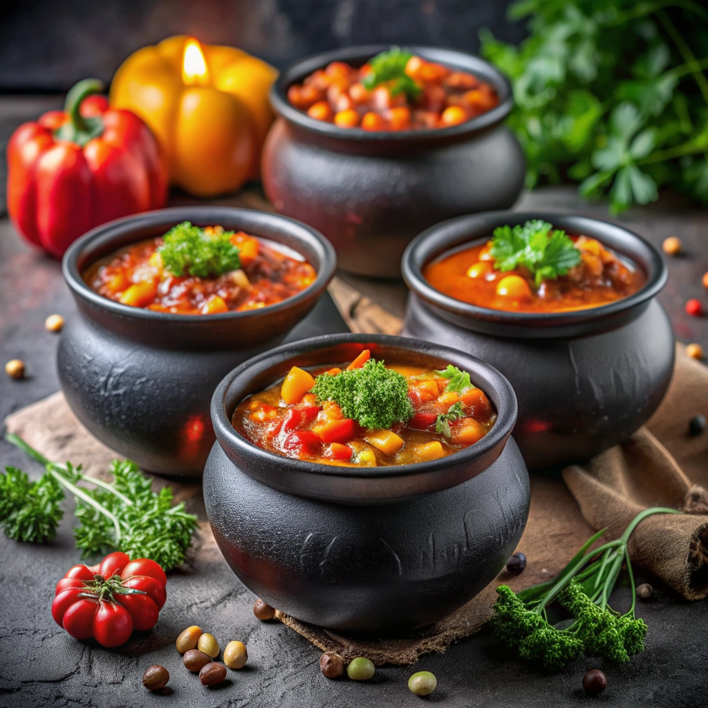 Halloween Foods vegan gluten free Witch's Cauldron Chili 