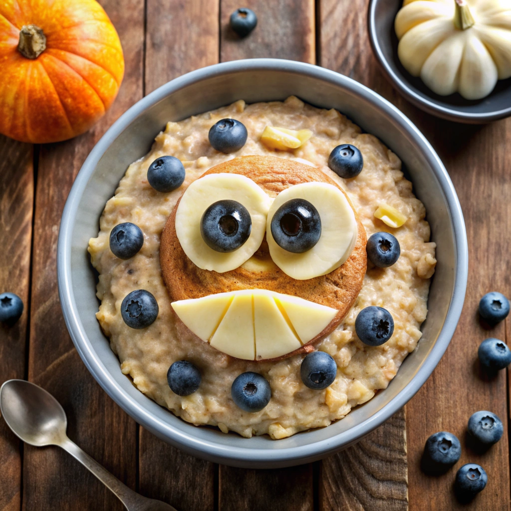 Halloween food Vegan Gluten free  Monster Oatmeal