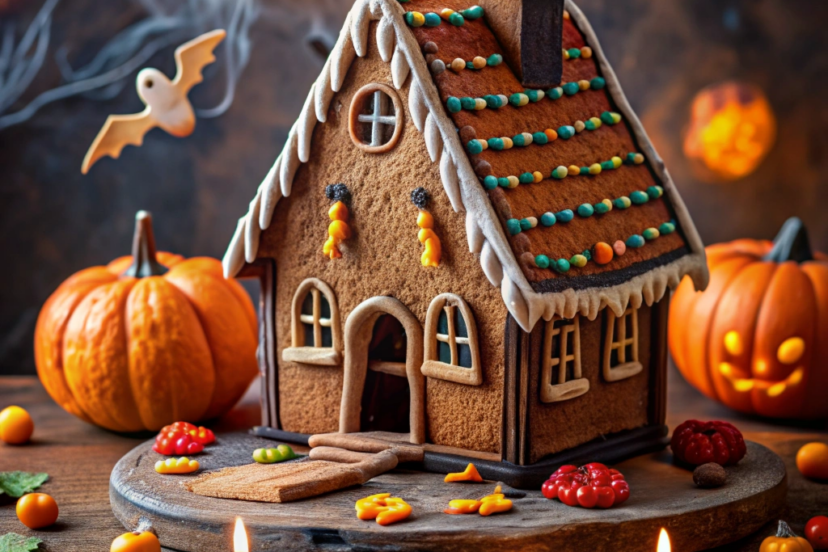 A-Halloween-haunted-gingerbread-house