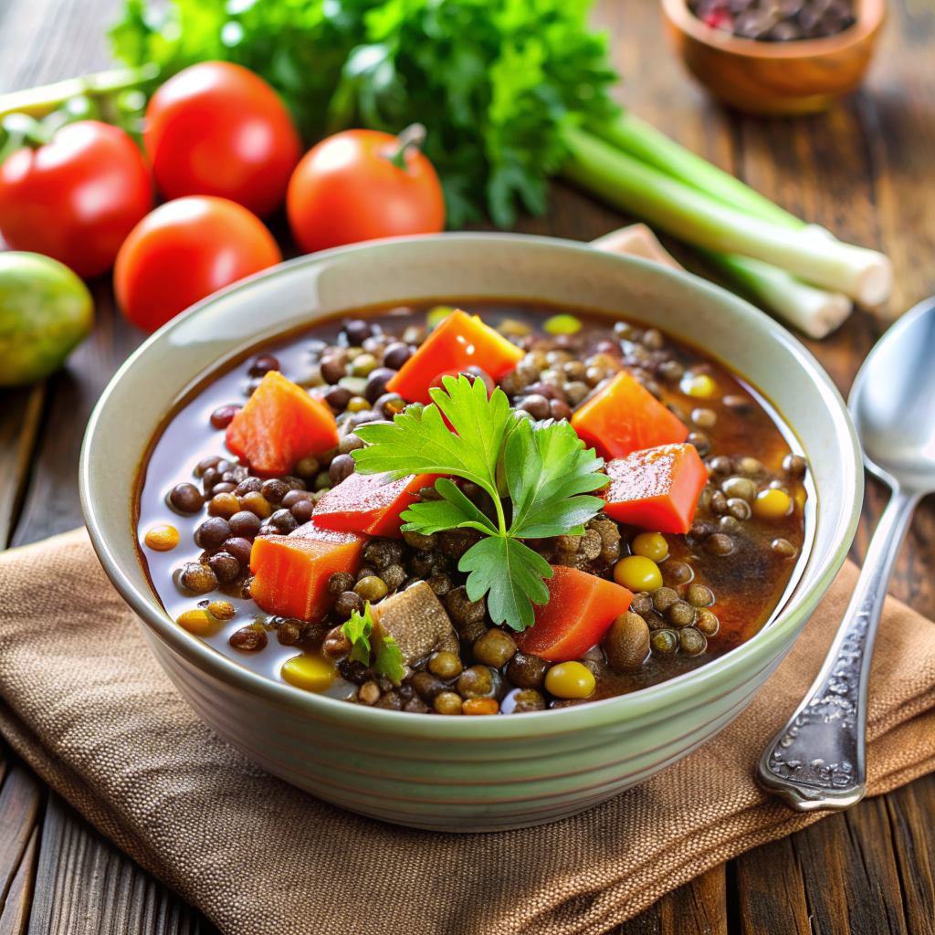 Gluten Free Substitutes for Farro - Sorghum and Lentil Soup recipe