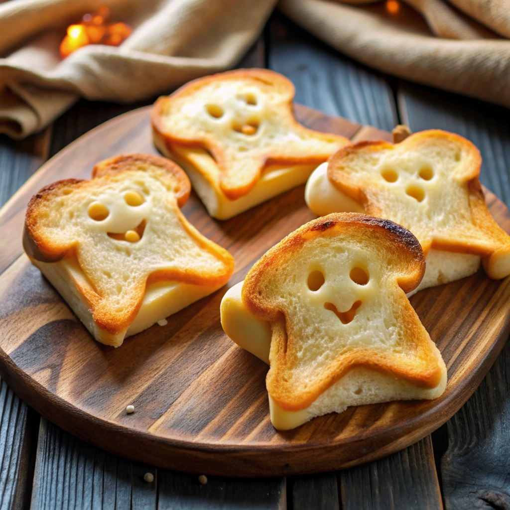 Halloween themed food Vegan gluten free Ghostly Grilled Cheese