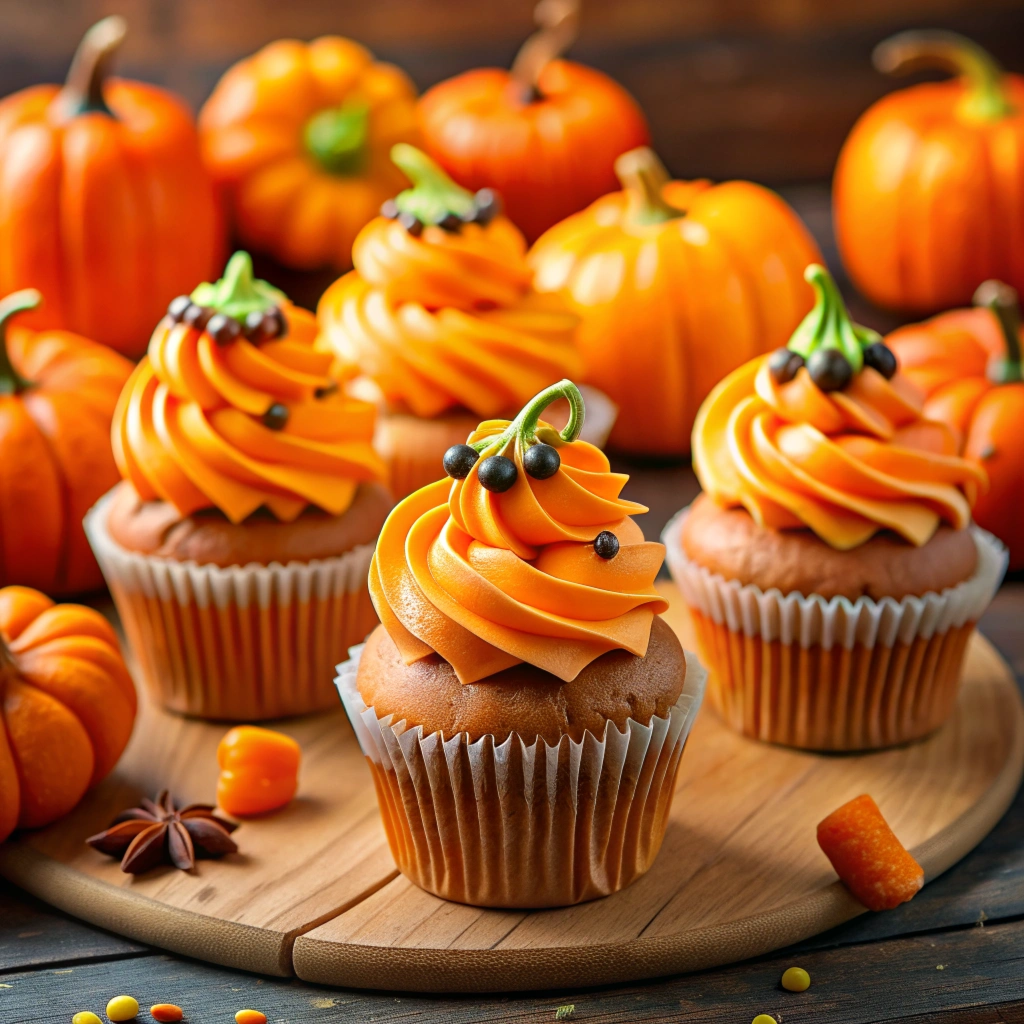 Halloween treats vegan gluten free pumpkin-spice-cupcakes-