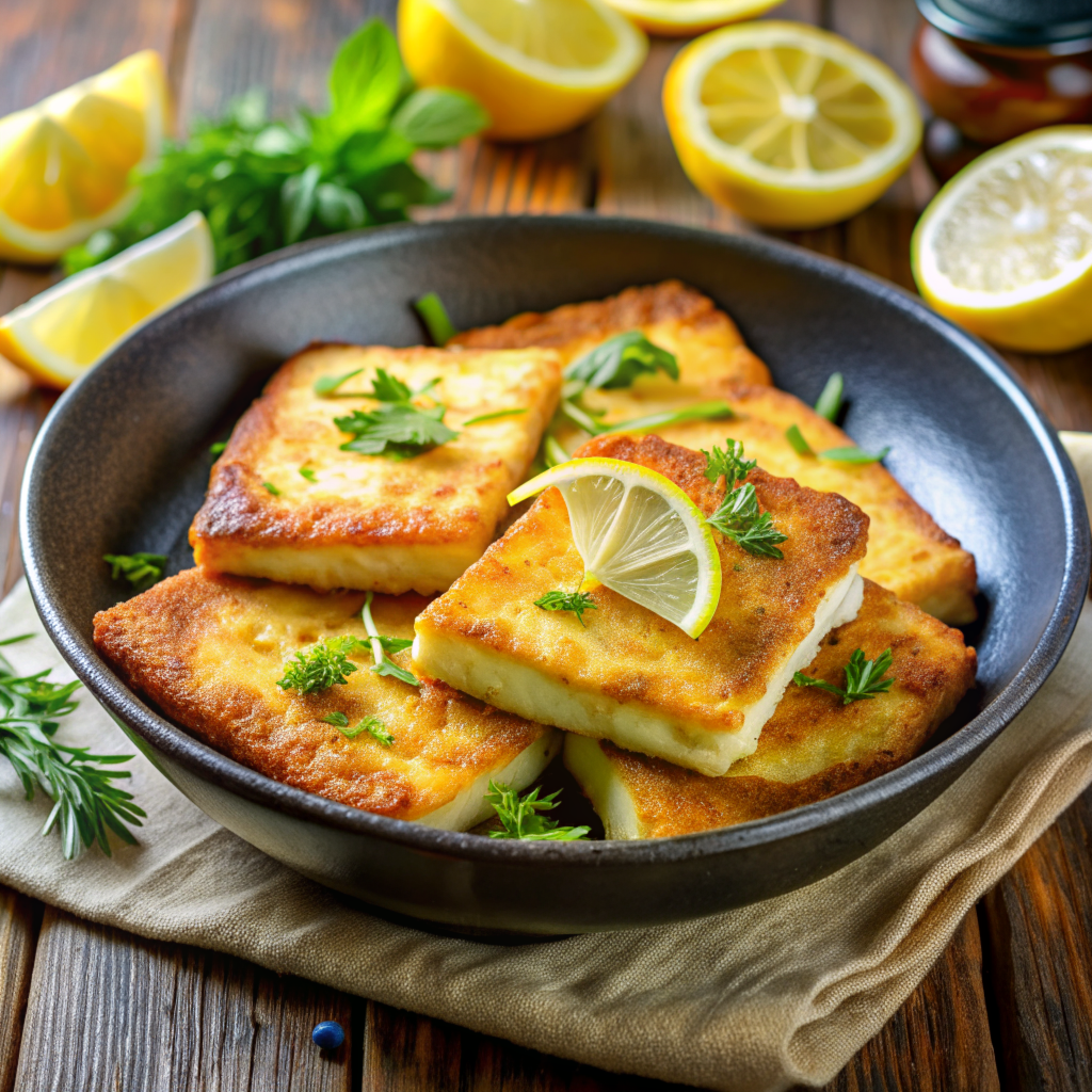 Gluten free Greek Food: Vegan Saganaki – Fried Cheese