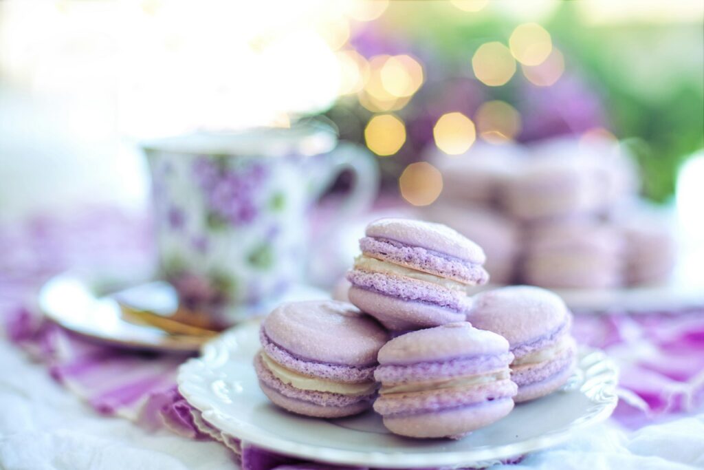 Keto French Macarons in a Parisian cafe