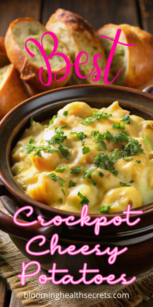 Crockpot Cheesy Potatoes Recipe - Easy Comfort Food - Fall Dinner Ideas