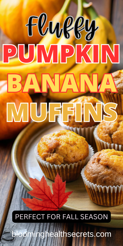 Moist & Fluffy Pumpkin Banana Muffins - Perfect for fall season & Halloween