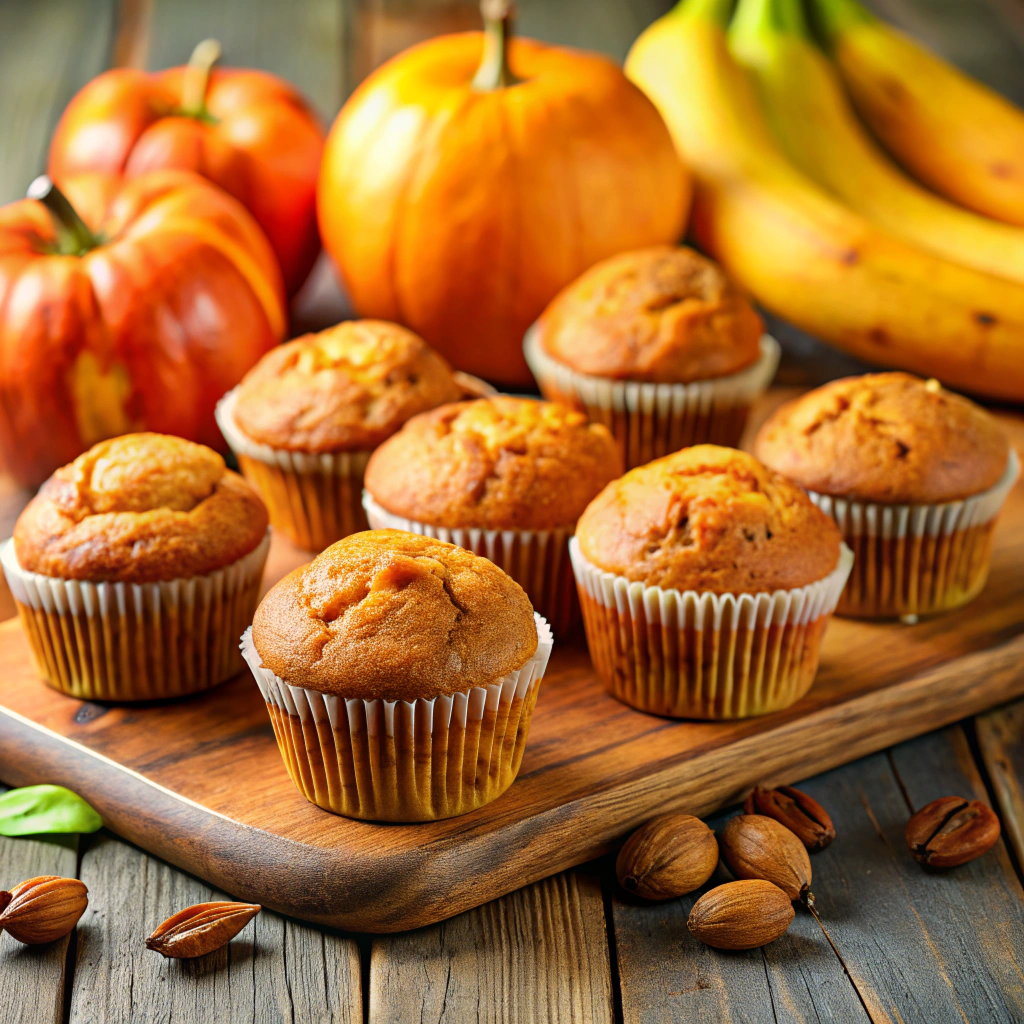 Best Pumpkin Banana Muffins Recipe (Vegan Option)