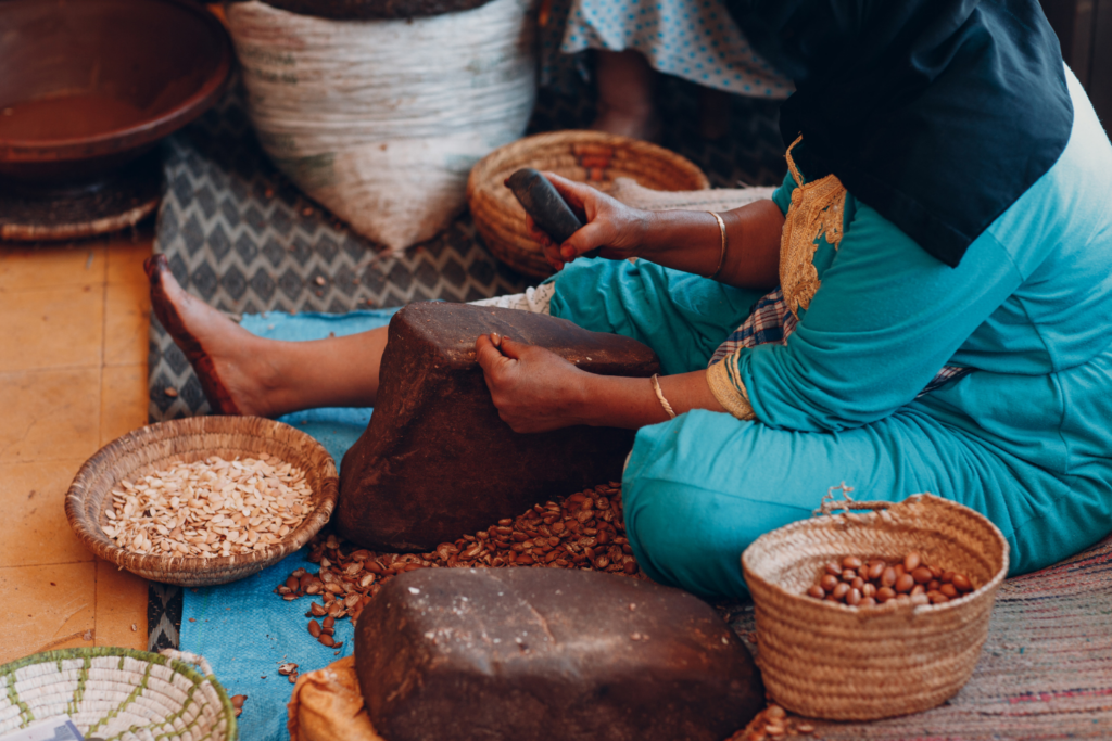 Argan oil used by the Berber women of Morocco for centuries.