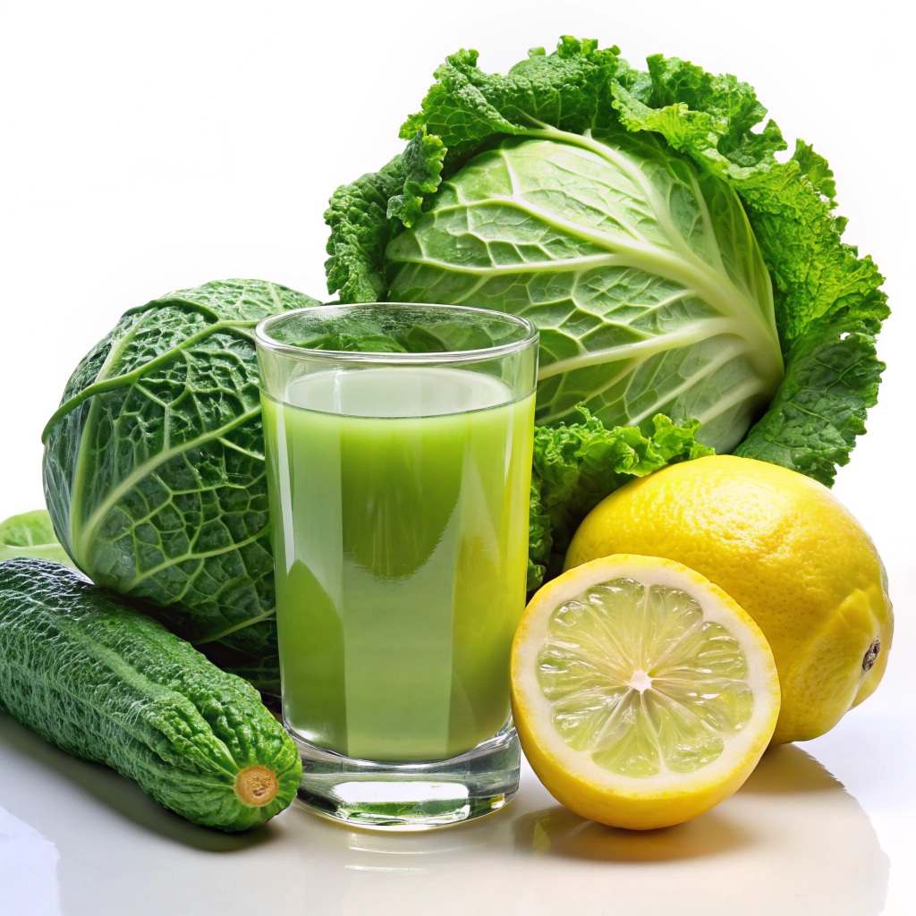 Cabbage, cucumber and lemon juice recipe