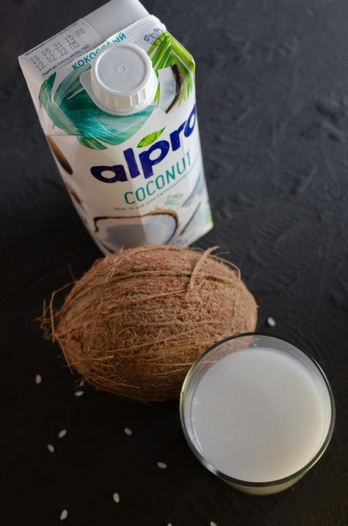 Coconut milk for vegan eggnog recipe