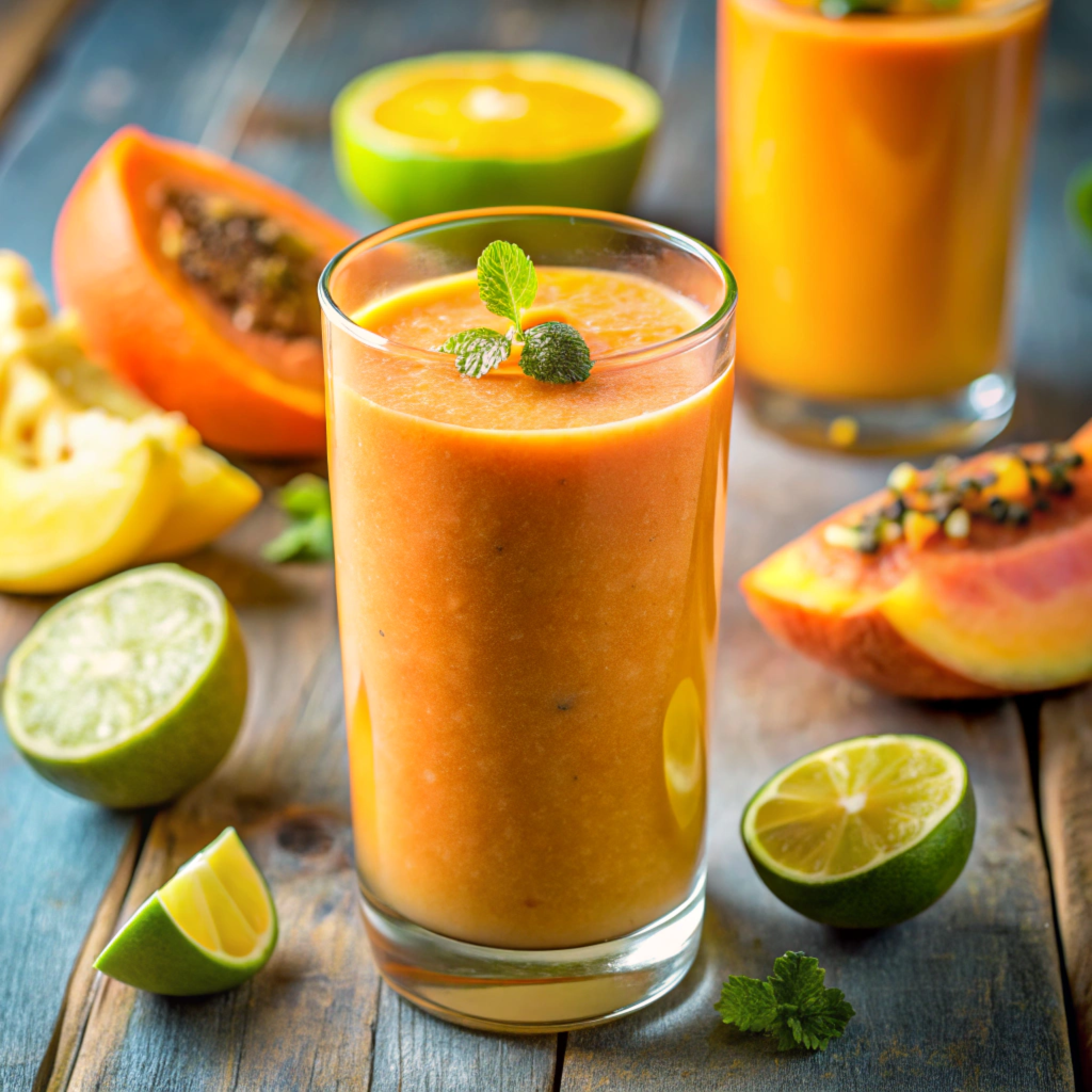 Papaya & Lime Zest Smoothie