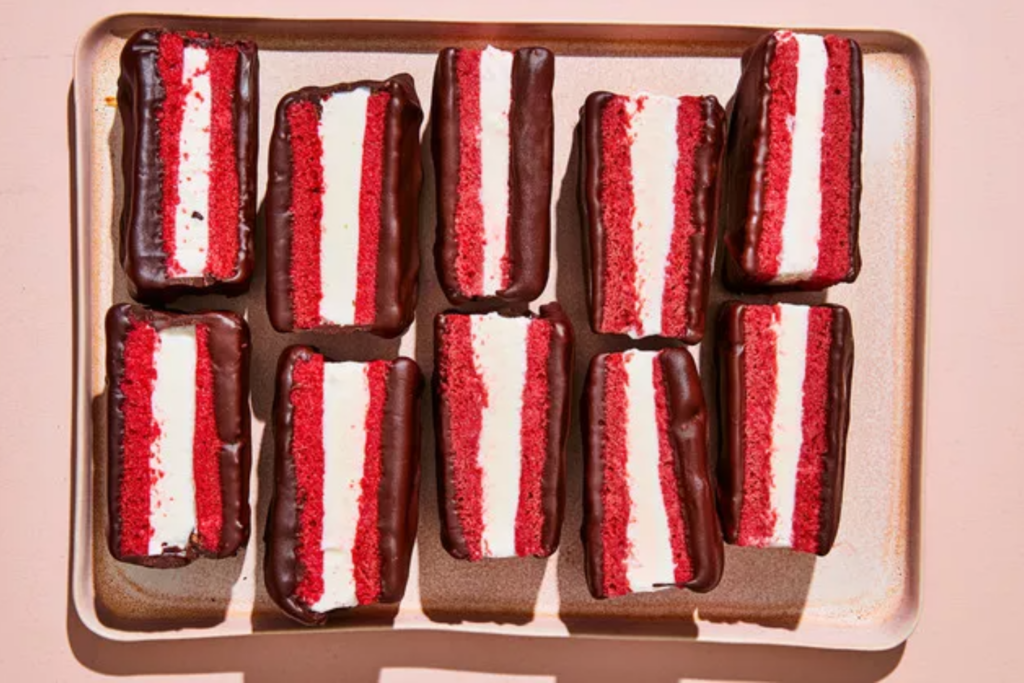 Red-Velvet Ice Cream Sandwiches