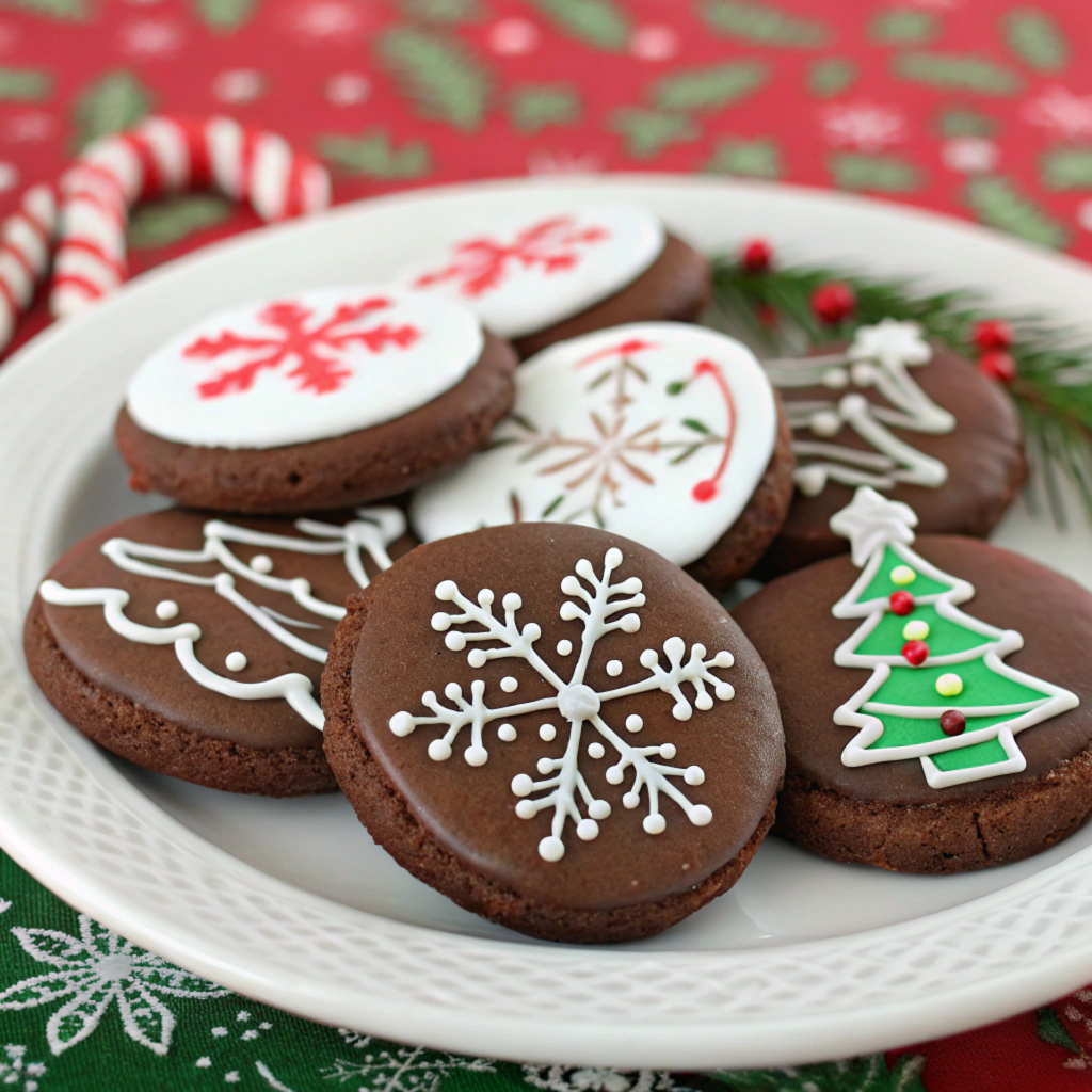 Christmas Chocolate Fudge Cookies