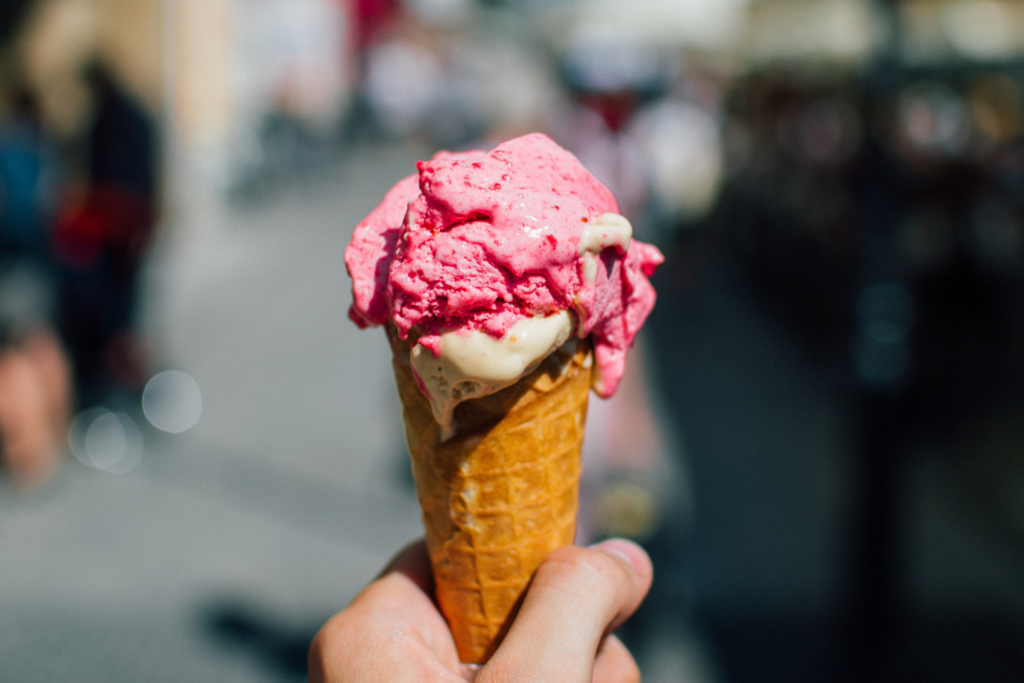 Red velvet cake ice cream