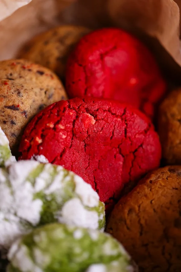 Red Velvet Cookies With Cake Mix in a box 