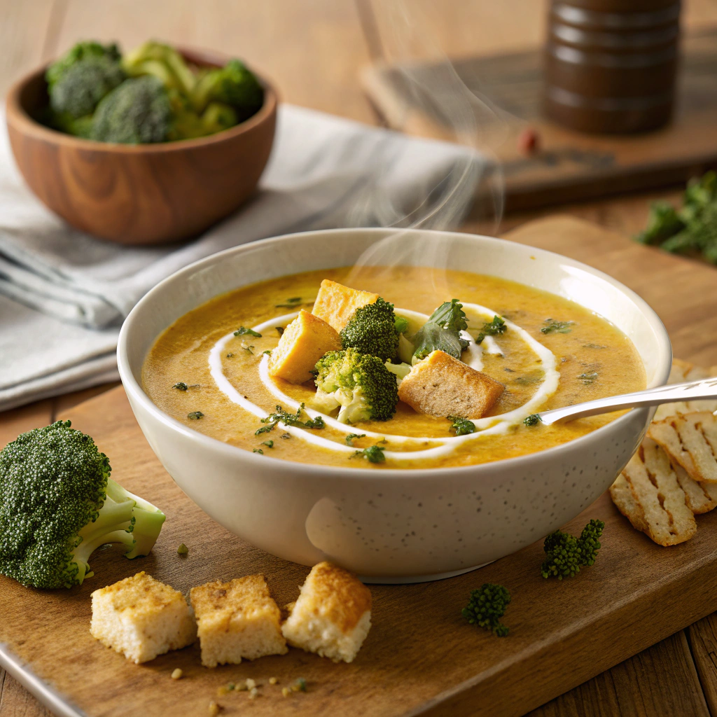 Vegan Broccoli Cheddar Soup | Easy & Creamy Recipe