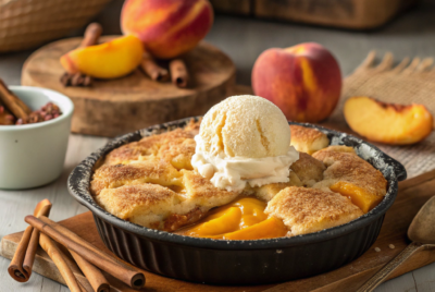 4 Ingredient Peach Cobbler