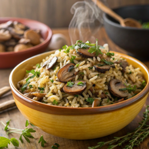 Wild Rice And Mushroom Pilaf - Easy Vegan Recipe