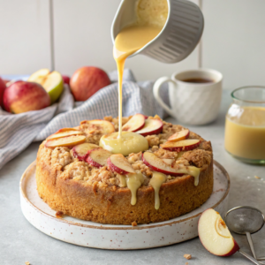 Irish Apple Cake Recipe (With Custard Sauce)