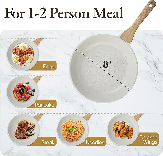 SENSARTE Nonstick Ceramic Frying Pan Skillet, 8-Inch