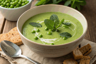 Pea and mint soup