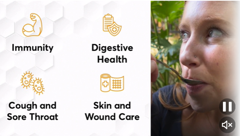 Manuka honey's benefits: Immunity, digestive health, cough and sore throat, skin and wound care.