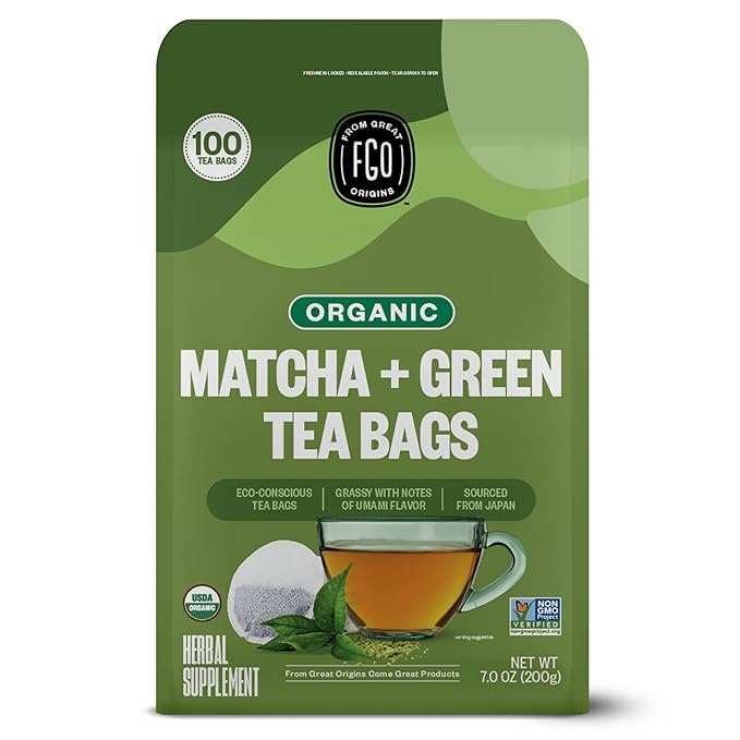 Matcha + green tea bags