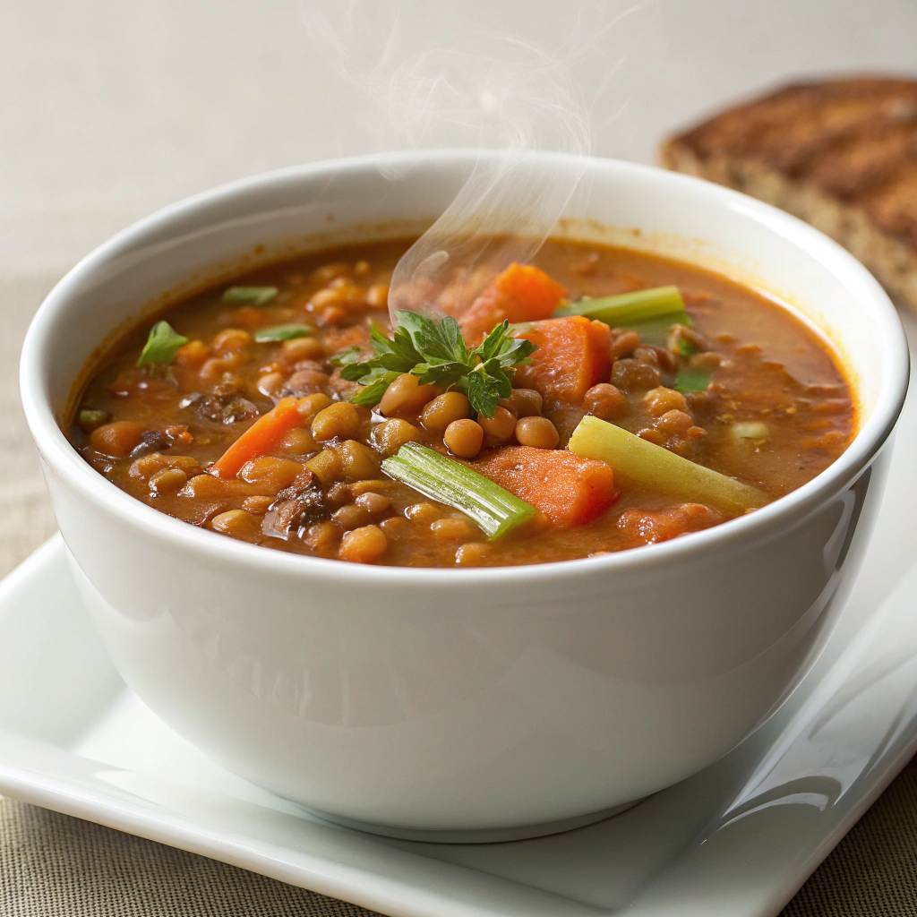 Mediterranean diet lunch ideas: Greek Lentil Soup (Fakes)