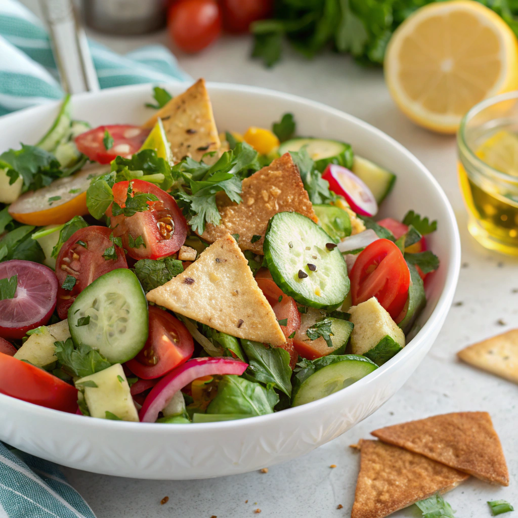 Mediterranean diet lunch ideas: Lebanese Fattoush Salad