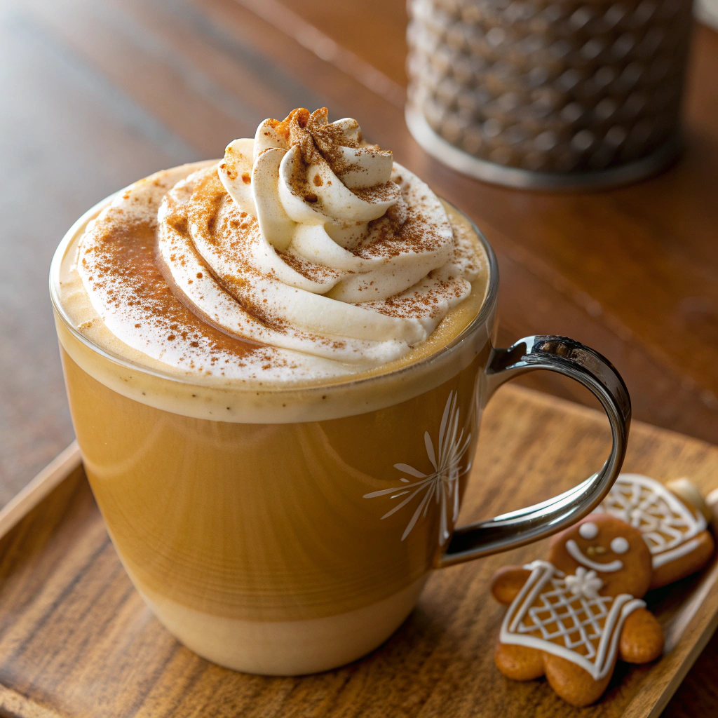 Creamy Gingerbread Tea Latte