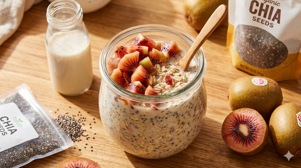 Red Kiwi Overnight Oats