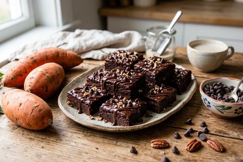 vegan sweet potato brownies