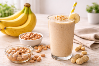 Peanut & Banana High Protein Breakfast Shake