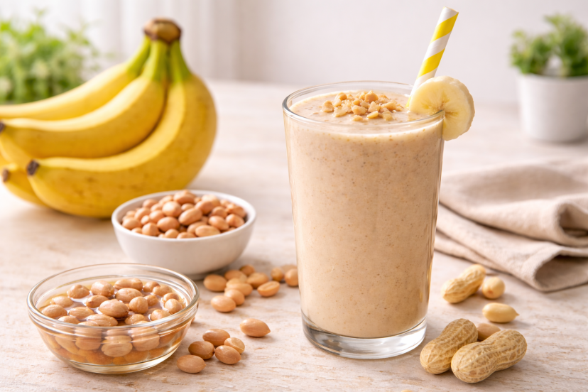 Peanut & Banana High Protein Breakfast Shake