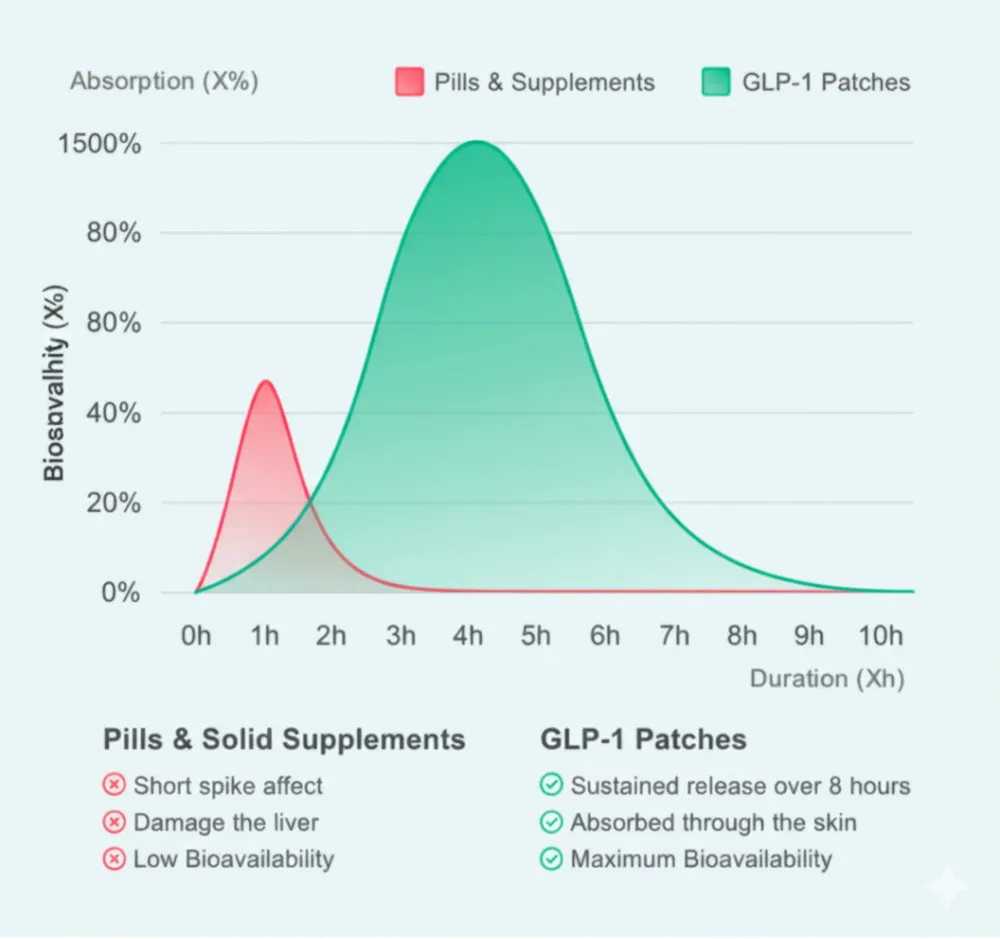 Bioavailability of berberine: supplements vs patch.