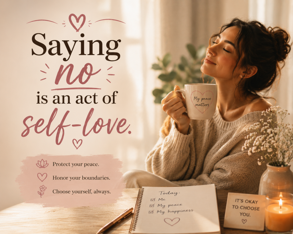 "Saying no is an act of self-love." 