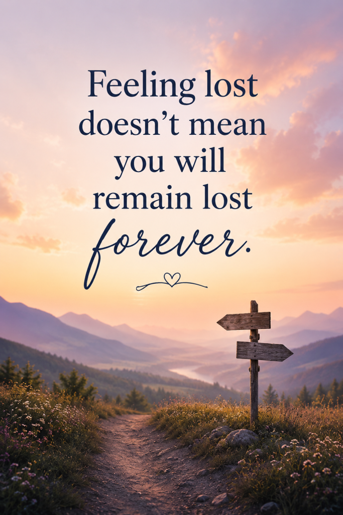Quote About Depression: Feeling lost doesn't mean you will be lost forever